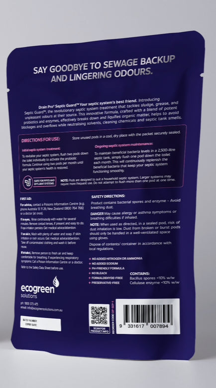 DrainPro SEPTIC GUARD PODS (12 Months supply)