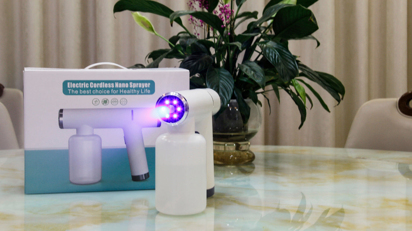 Commercial Nano Atomizer Sprayer USB Rechargeable Blue Light Fog Portable