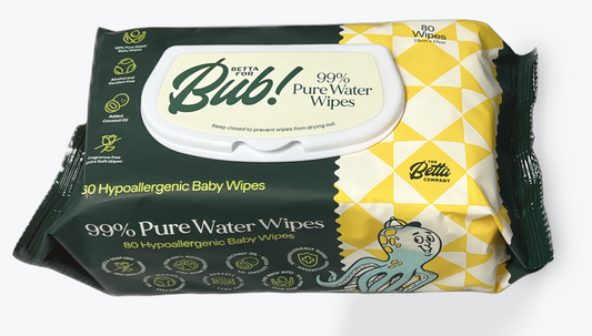 Betta for Bub  -Natural 99% Pure Water Baby Wipes - 80 pack