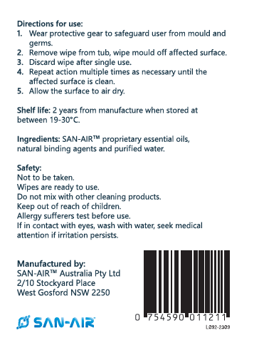 Mould Control Natural Surface Wipes (100)