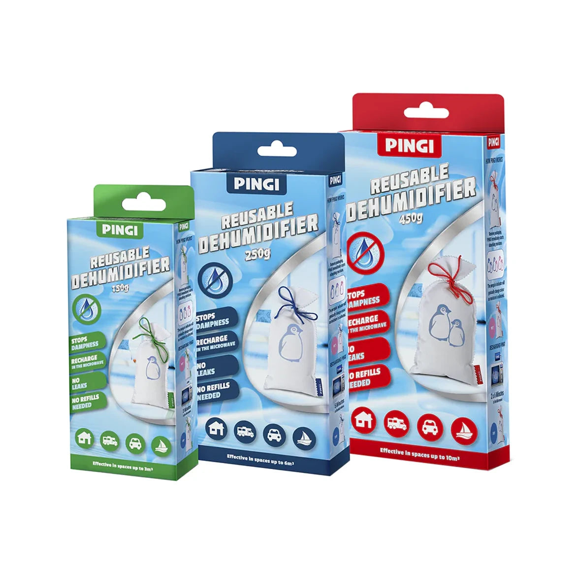 Pingi Special Bundle 3 Size Pack - S, M & XL